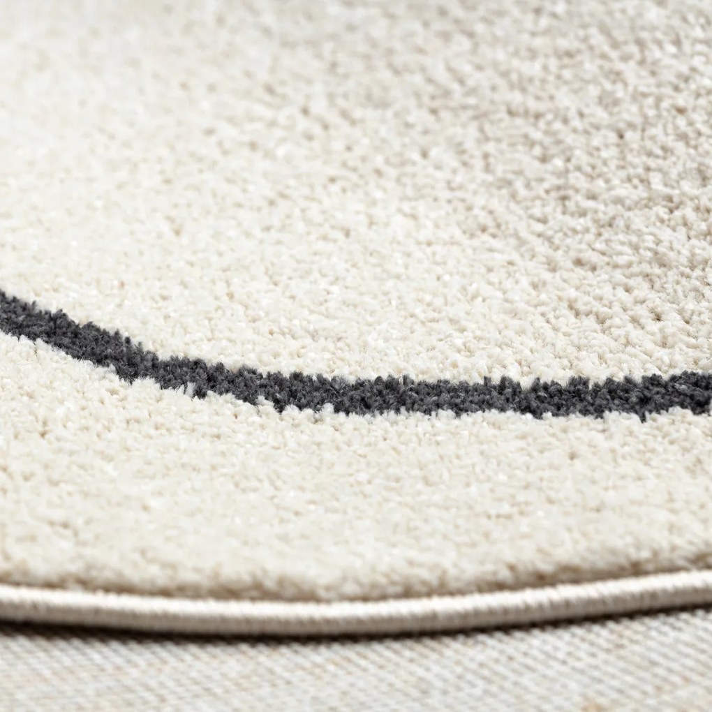 Dywany Łuszczów, Kusový koberec Fusion 8297 cream/dark grey, 160x220, biela, kancelária