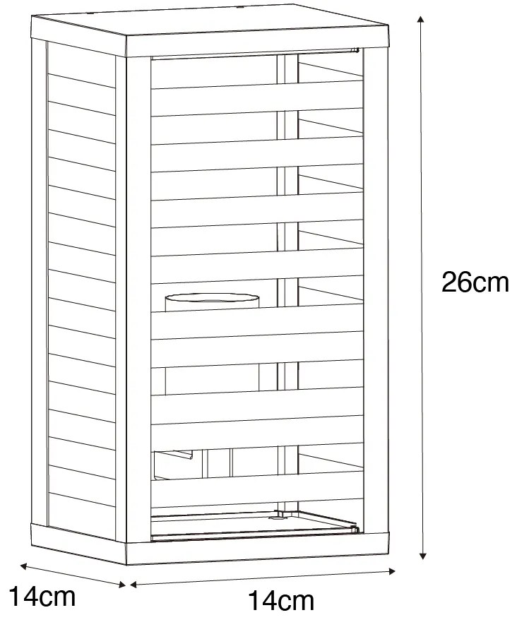 Moderné vonkajšie nástenné svietidlo čierne 26 cm IP44 - Reims