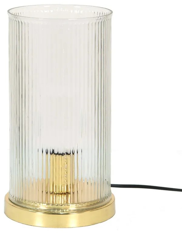 Minimalistic stolná lampa zlato biela