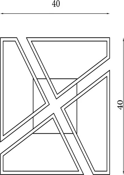 Searchlight 36520SI - LED Stmievateľné stropné svietidlo QUATRO LED/29W/230V 40x40 cm