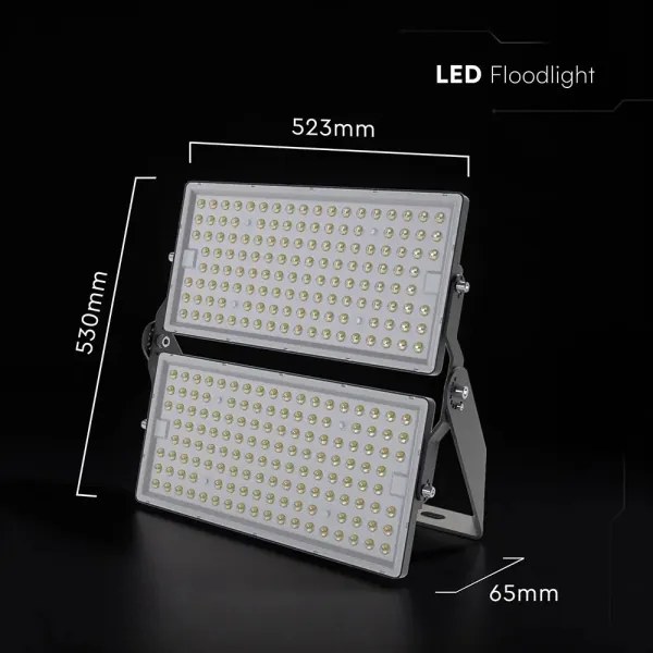 LED reflektor 500 W/230 V, 4000 K, IP65, šedý