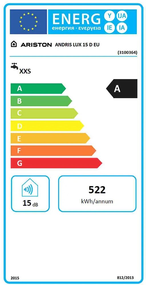 ARISTON ANDRIS LUX 15 U Ohrievač elektrický zásobníkový pod umývadlo, 2kW 3100366