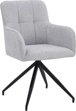 Jedálenská stolička Francis, svetlo šedá štruktúrovaná látka%