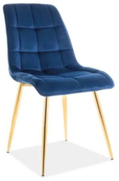 Jedálenská stolička CHIP Velvet, 51x89x44, bluvel 78/čierna