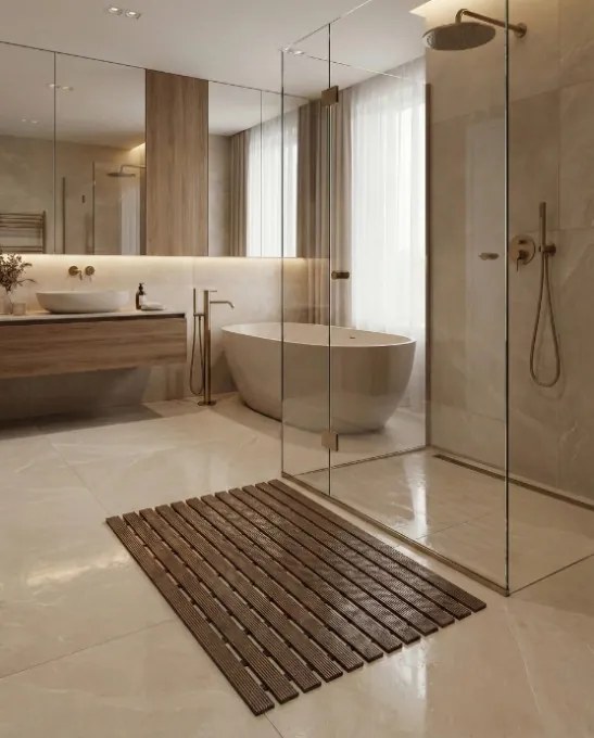 Kúpeľňová predložka hnedá