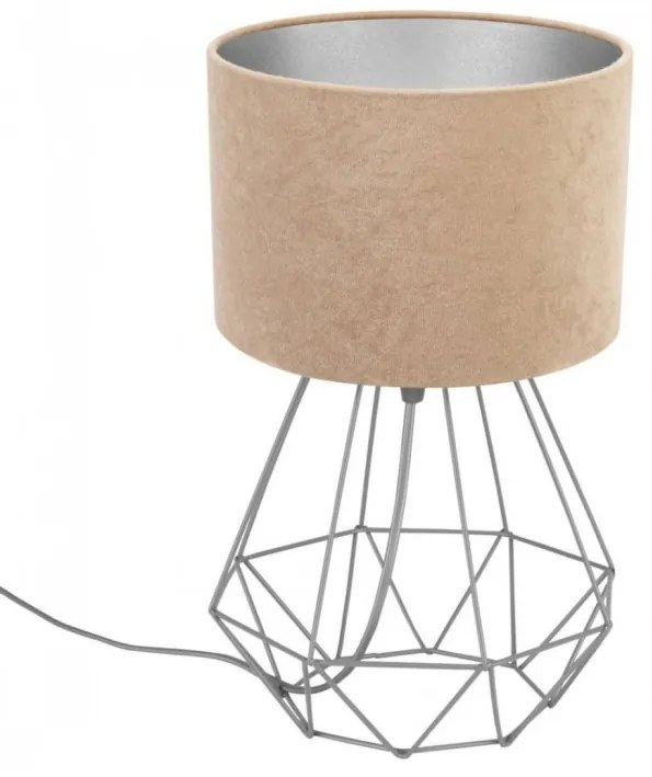 Stolová lampa MEDIOLAN s velúrovým tienidlom
