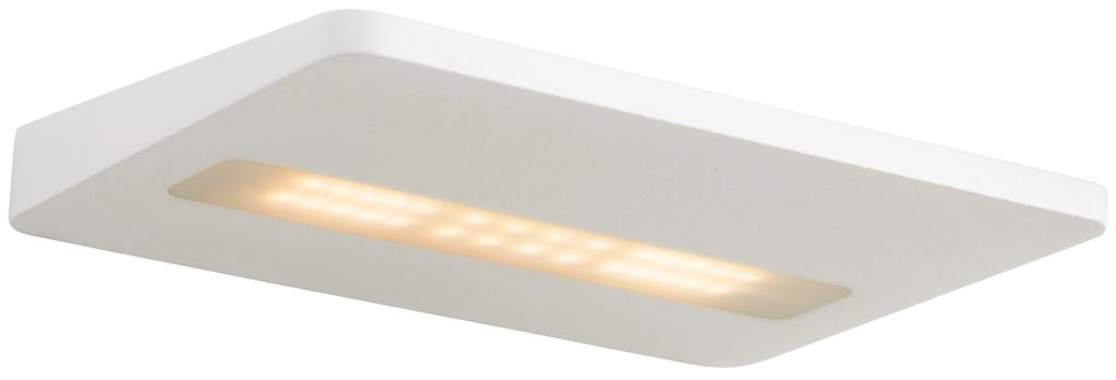 LUCIDE LED nástenné svietidlo BORO, 8W, teplá biela, štvorcový tvar, biela