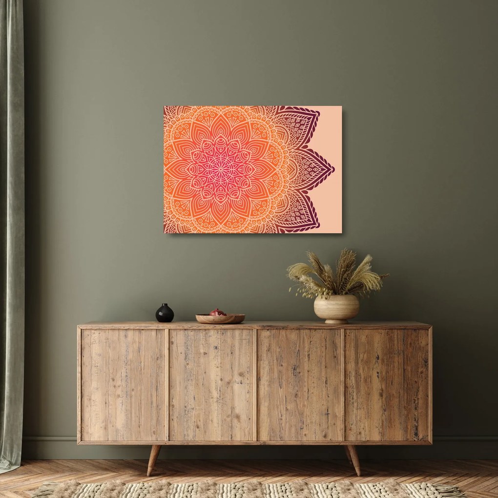 Sklenený obraz - Mandala umenia (70x50 cm)