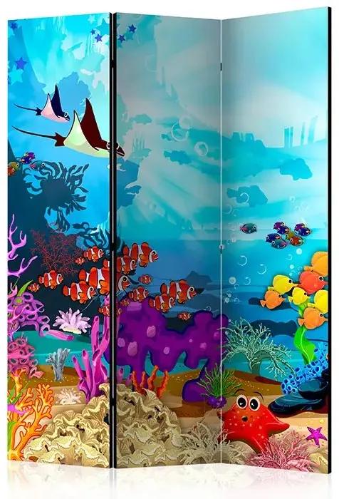 Paraván - Colourful Fish [Room Dividers] Veľkosť: 135x172, Verzia: Obojstranný