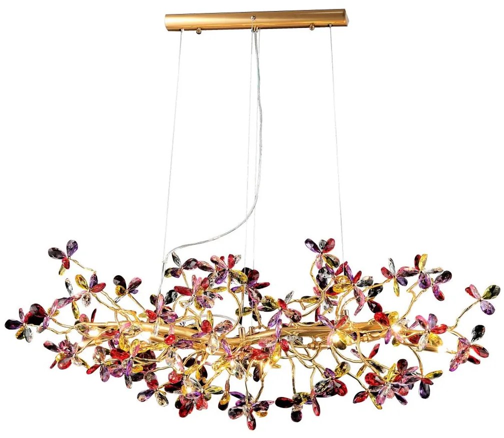 Krištáľový luster na lanku 13xG9/40W/230V pestrofarebná