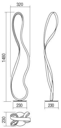 Redo 01-1417 - LED Stmievateľná stojacia lampa NUBO 1xLED/35W/230V