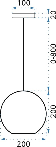 Toolight - Závesné svietidlo zo skla s krištáľmi APP600-1CP, čierna, OSW-09672