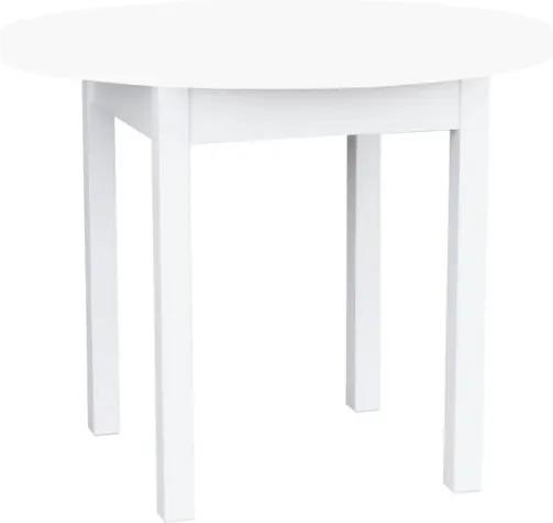 Jedálenský stôl 100 cm guľatý rovné nohy - - Alaska bílá