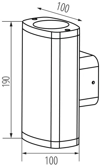 Kanlux 38882 - Vonkajšie nástenné svietidlo ZEVI 2xGU10/10W/230V IP54 čierna