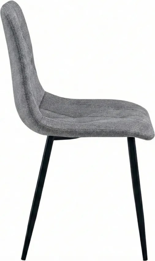 Sivá stolička LIBRA PLATINUM GREY s čiernymi nohami