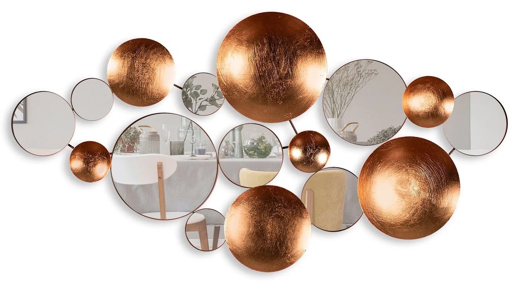 Nástenná kovová dekorácia Infinity 2 medená