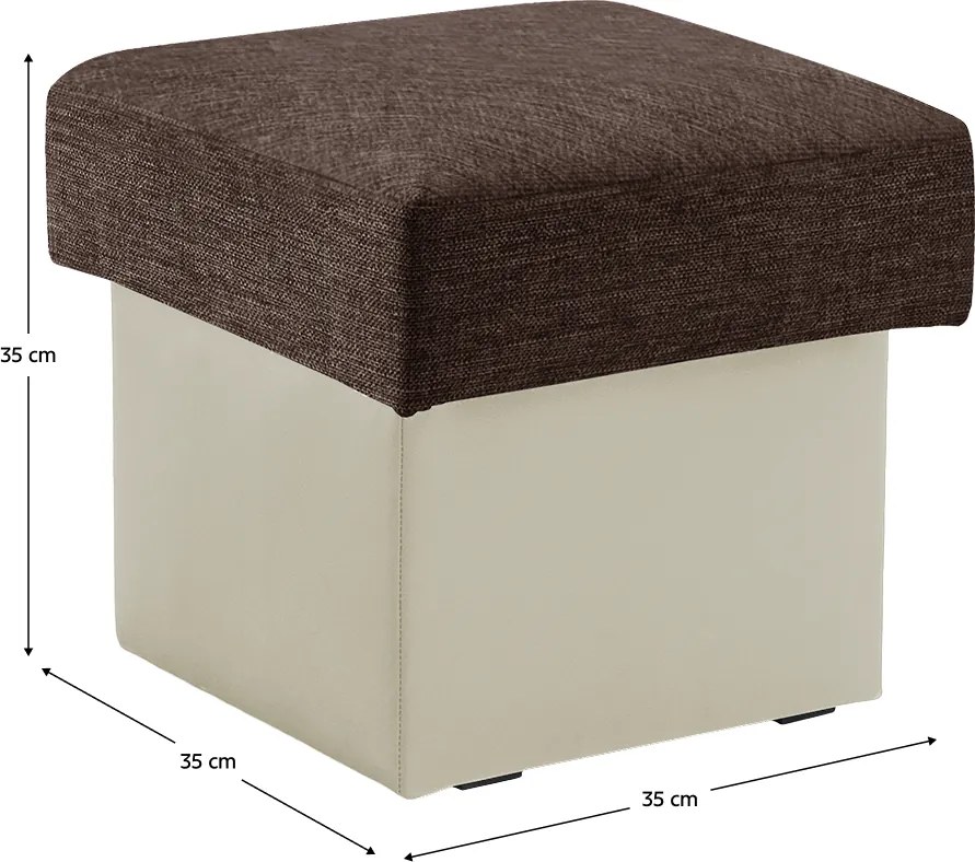 Taburetka T1 - hnedá / béžová