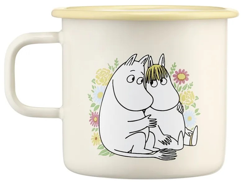 Hrnček Moomin Flowers 0,55l, smalt / žltý