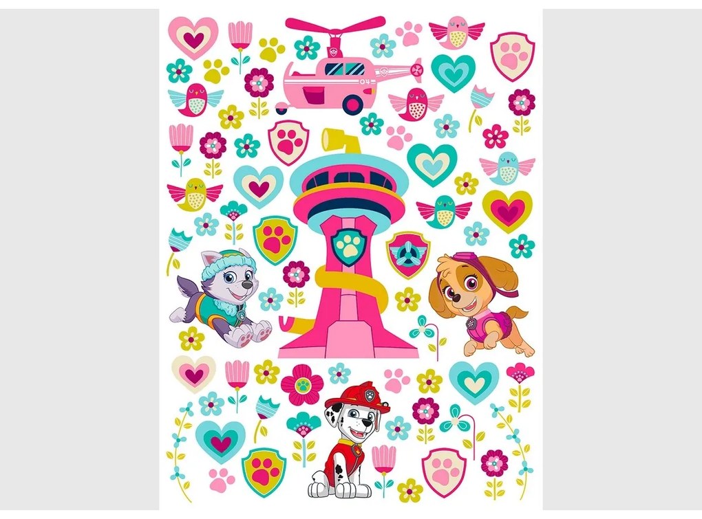 Samolepiaca dekorácia Paw Patrol Be Happy, 65 x 85 cm
