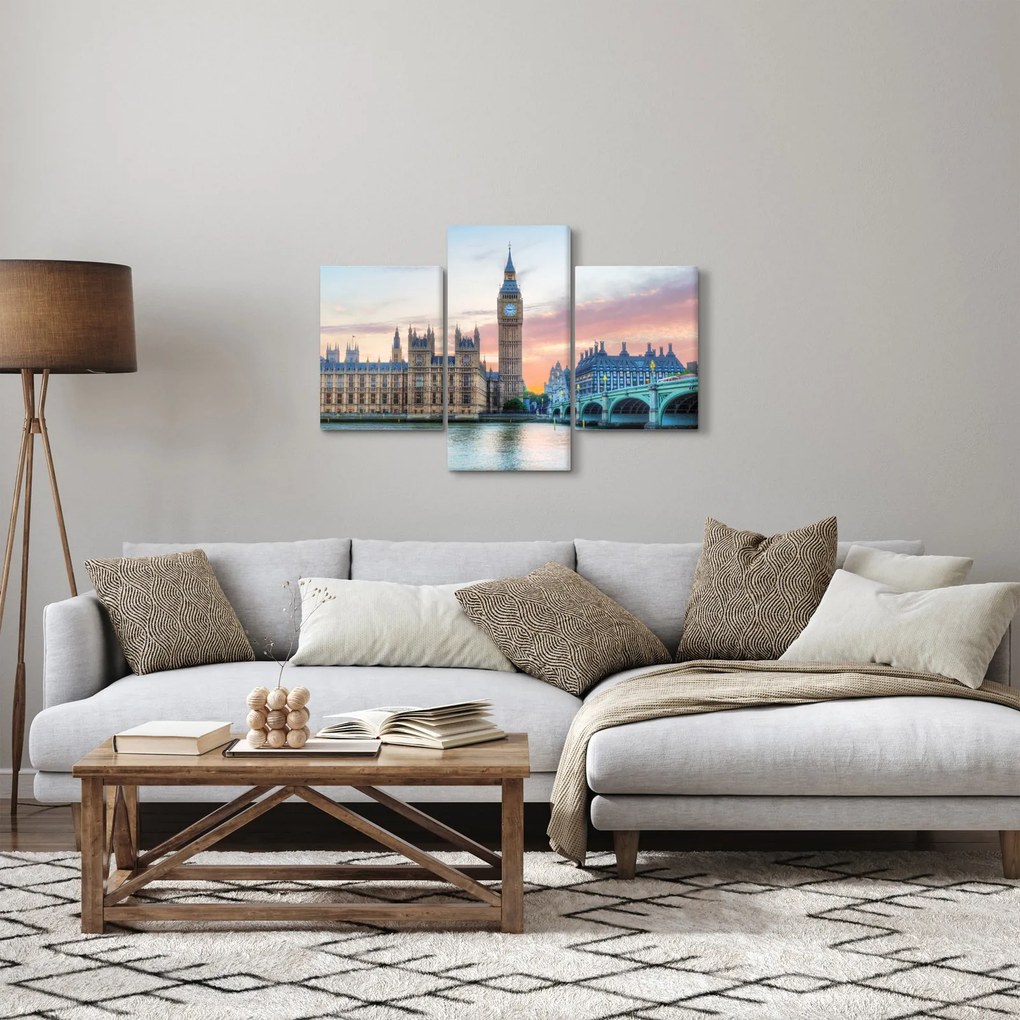 Obraz - Londýn v pastelových farbách (90x60 cm)