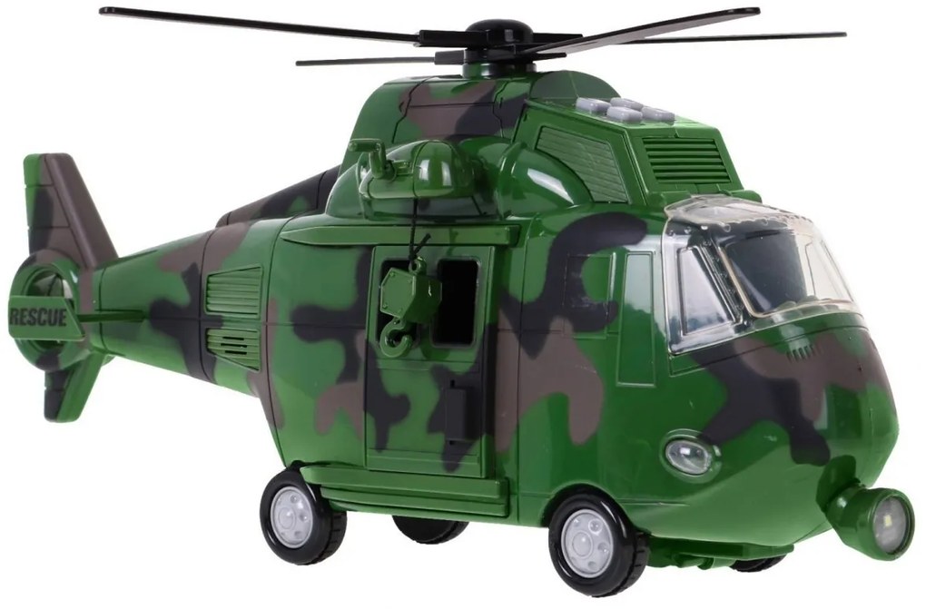 RAMIZ Vojenský vrtuľník so zvukovými a svetelnými efektami zelený