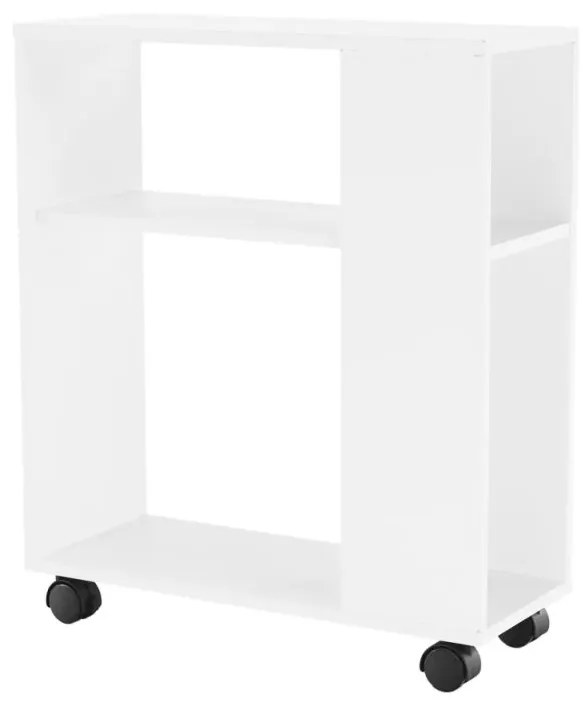 Kondela Príručný stolík, 60x24cm, biely, ZOELA