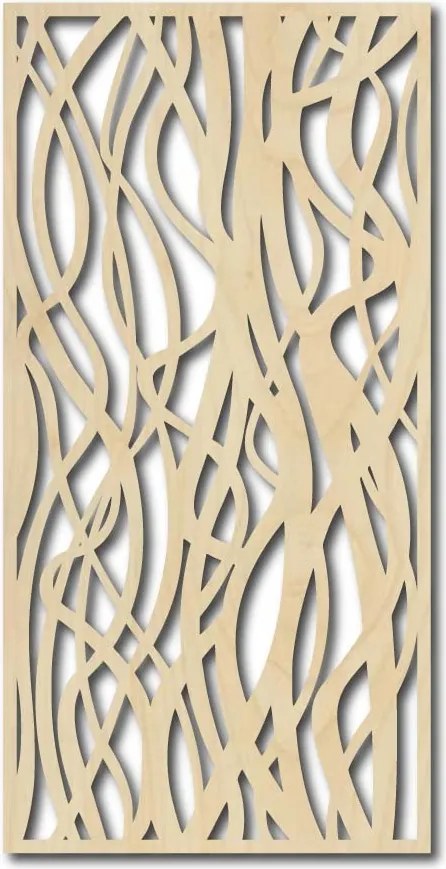 Drevený obraz na stenu s motívom vetiev - HARABASO: Prírodná preglejka - Topoľ  natural 30 x 15 cm 3782-37660 PR0195 HEU+
