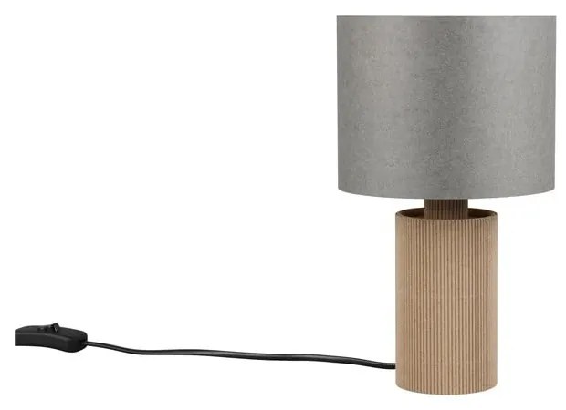Sivo-béžová stolová lampa (výška 28 cm) Canio – Trio