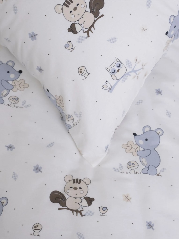 Bavlnená obliečka na vankúš Renforcé 40 × 60 cm - Lesní priatelia