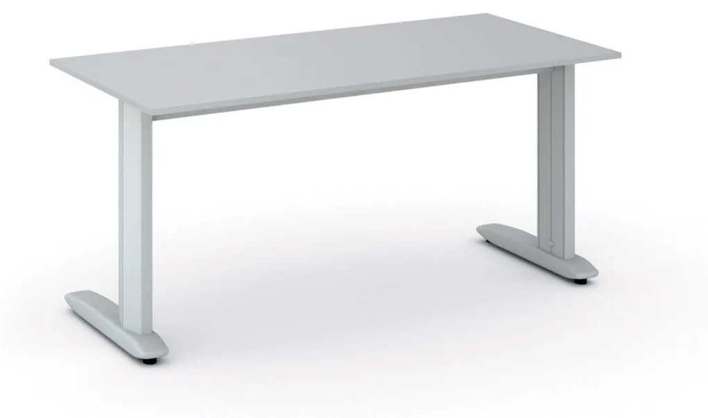 Kancelársky písací stôl PRIMO FLEXIBLE 1600 x 800 mm, sivá
