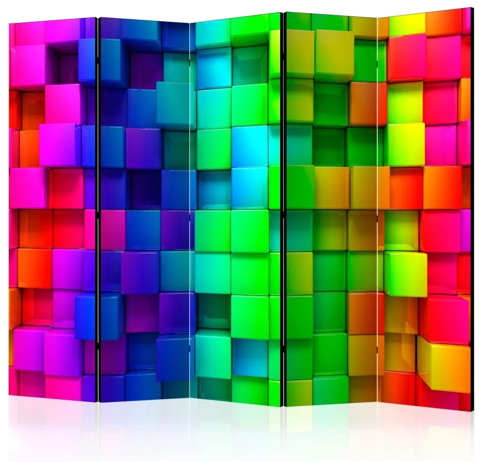 Artgeist Paraván - Colourful Cubes II [Room Dividers]