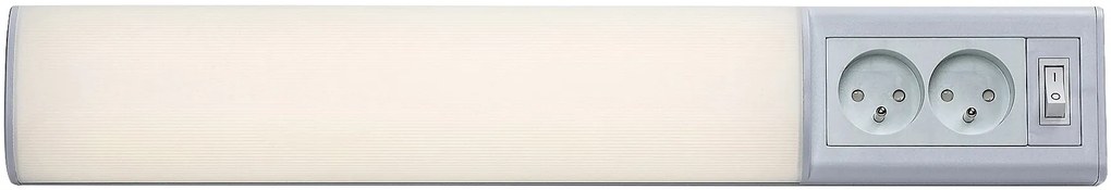 Rabalux BATH 2E LED podlinkové svietidlo s vypínačom a 2x zásuvkou, 50 cm