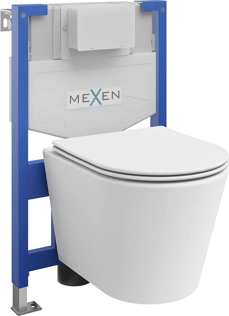 Mexen Fenix XS-F, podomietkový modul a závesné WC Rico so sedátkom s pomalým dopadom, biela matná, 68030724001