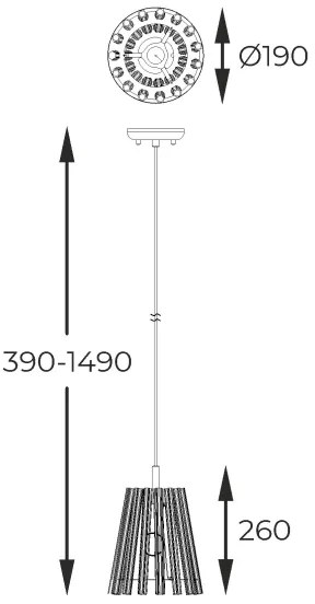 Zuma Line P0547-01H-F9AC - Luster na lanku BACH 1xE14/40W/230V zlatá