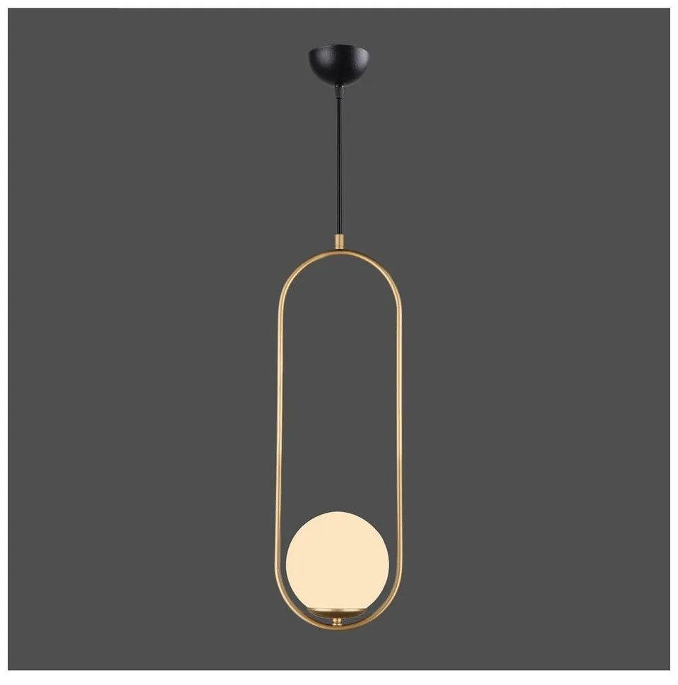 Závesné svietidlo v zlatej farbe Squid Lighting Arch, výška 146 cm