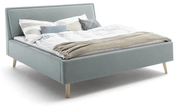 Čalúnená posteľ deria 180 x 200 cm svetlomodrá MUZZA