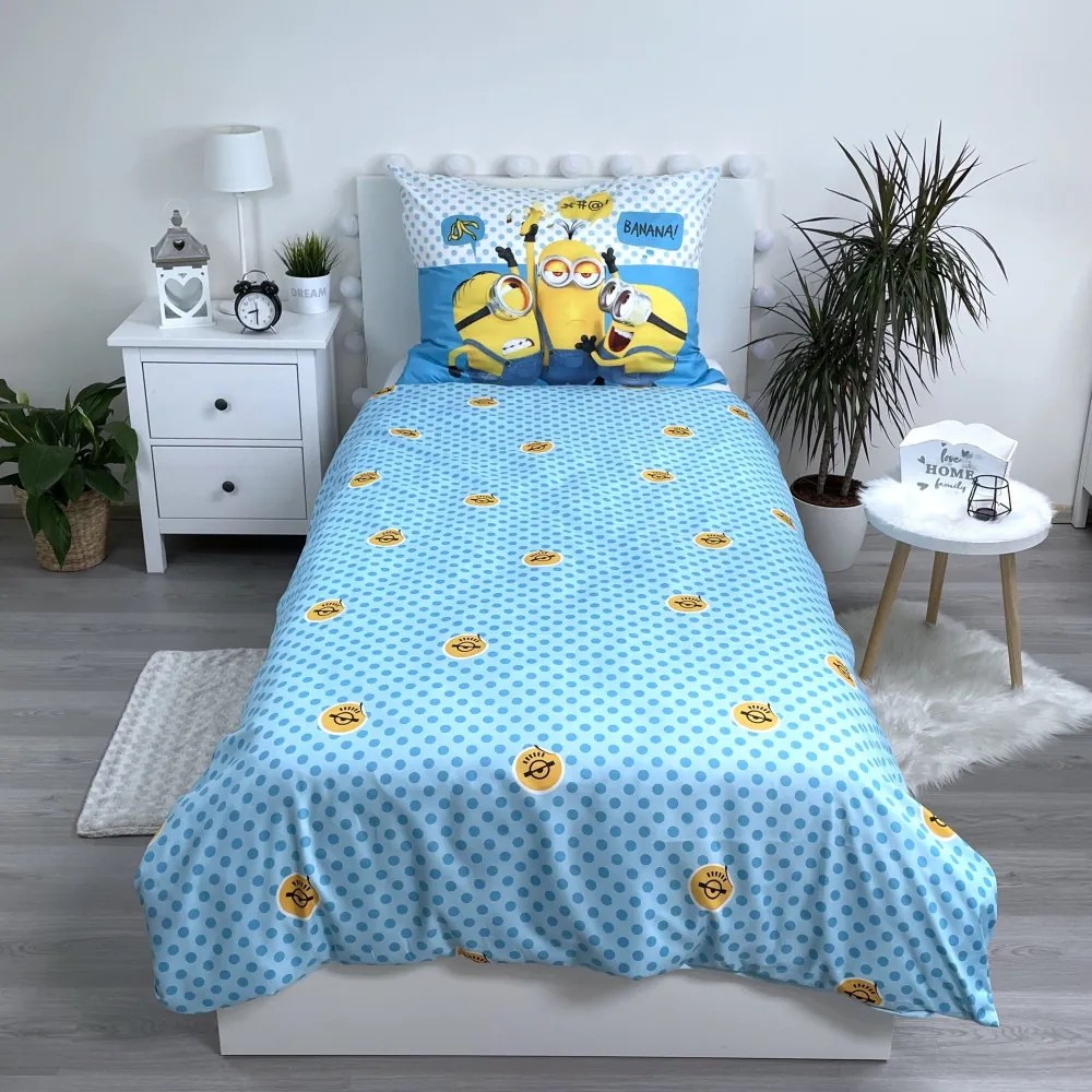 Detské obliečky z mikrovlákna MIMONI 2 BLUE modré Rozmer obliečky: 70 x 90 cm | 140 x 200 cm