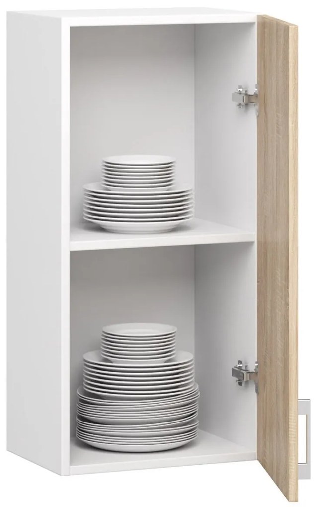Kuchynská závesná skrinka Š 40cm D1 H720 Artus biela/sonoma