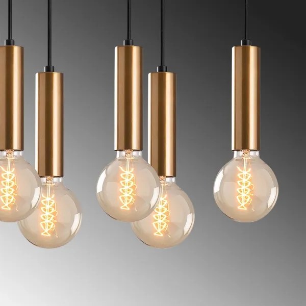 Závesný luster TEMPO na lanku 10xE27/40W/230V zlatý