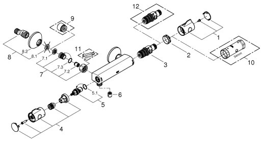 GROHE 34558000 - Termostatická sprchová batéria GROHTHERM 800 DN 15 lesklý chróm