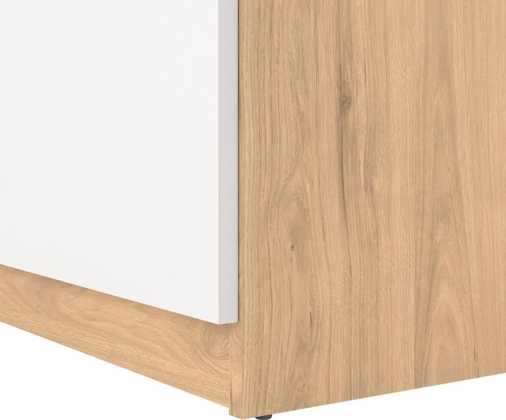 Botník Simplicitous 80 cm hickory Jackson/biely