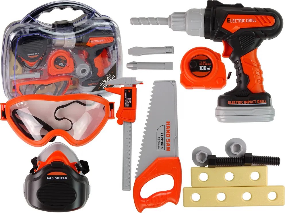 LEAN Toys Súprava náradia Skrutkovač Batérie Okuliare