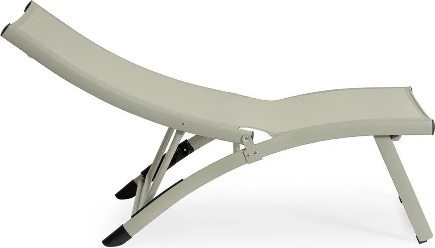 Taupe kovové záhradné ležadlo Taylor – Bizzotto