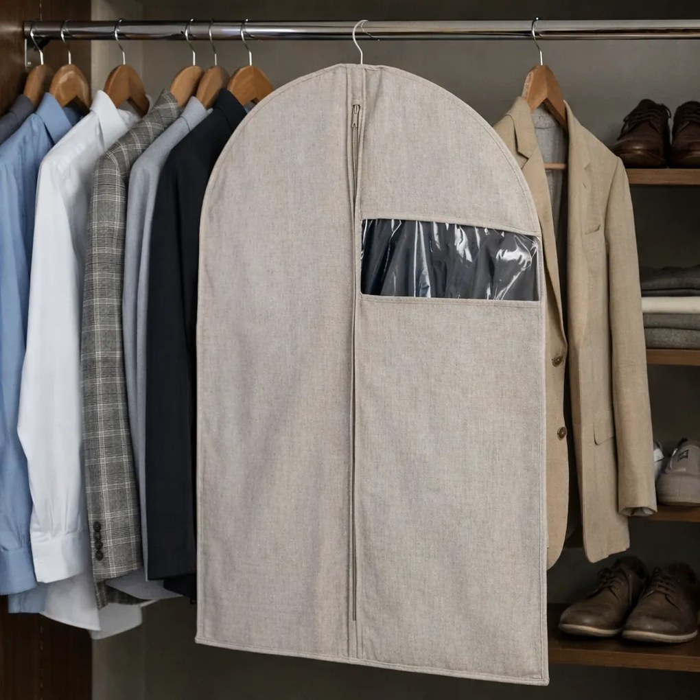 Compactor Extra pevný obal na obleky a krátke šaty OXFORD, 60 x 100 cm, S