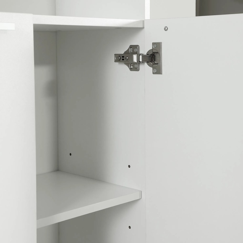 Kúpeľňová skrinka s košom Houseland Nelly matná biela