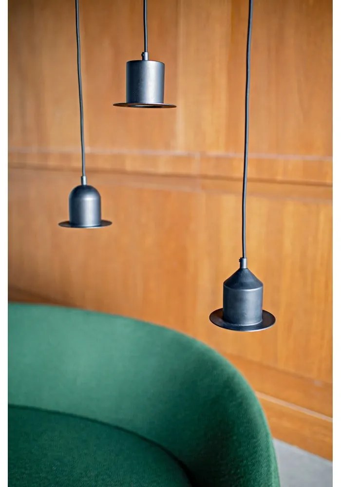 Súprava 3 čiernych závesných svietidiel EMKO Hat