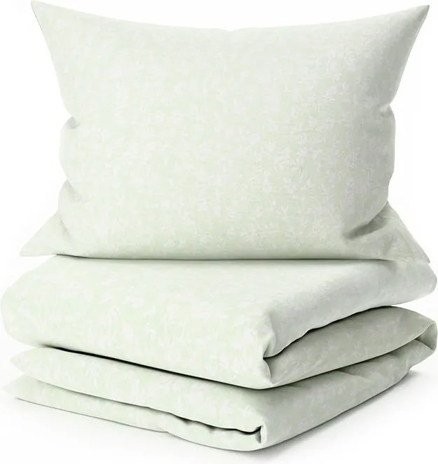 Krepové obliečky z Renforcé bavlny GREEN FLOWERS zelené Rozmer obliečky: 70 x 90 cm | 140 x 200 cm