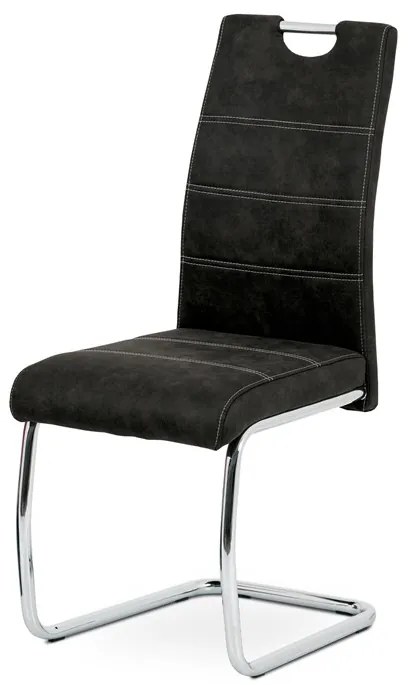BONTEC Jedálenská stolička, čierna, látka, HC-483 BK3 Farba: Hnedá