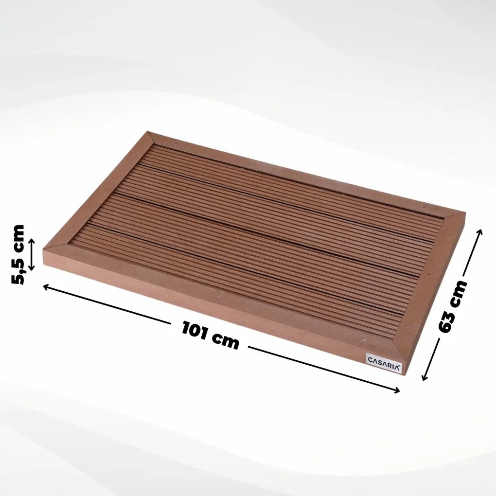 Sprchová rohož Terrakotta 101x63x5,5cm hnedá