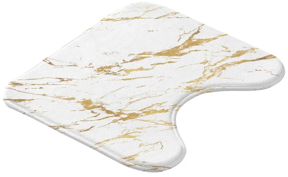 Biela/v zlatej farbe kúpeľňová predložka 45x45 cm Aquamarbre – douceur d'intérieur